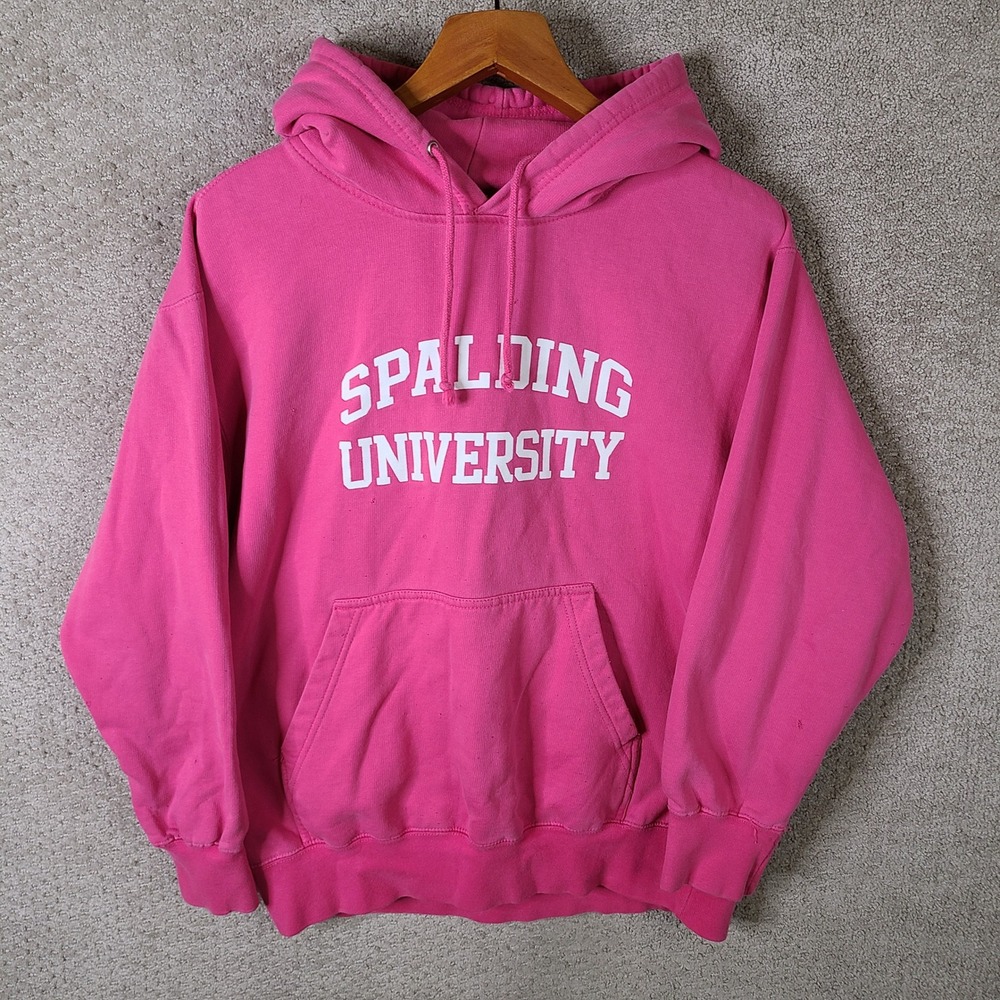 Spalding University‎ Hoodie Womens Medium Pink Pullover Sweatshirt MV SPort
